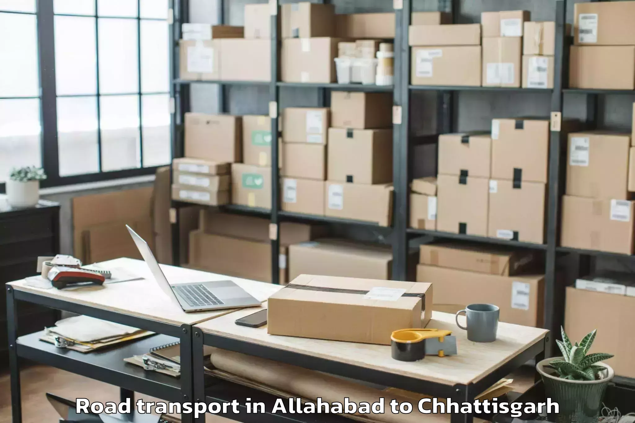 Trusted Allahabad to Op Jindal University Raigarh Road Transport